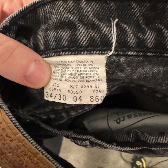 Vintage Levi’s 505 Black Denim Jeans – Men’s 34x30 Classic Straight Leg - Picture 4 of 8